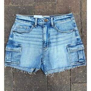 NWT Billie high rise slim fit cargo jean shorts size 25x3"